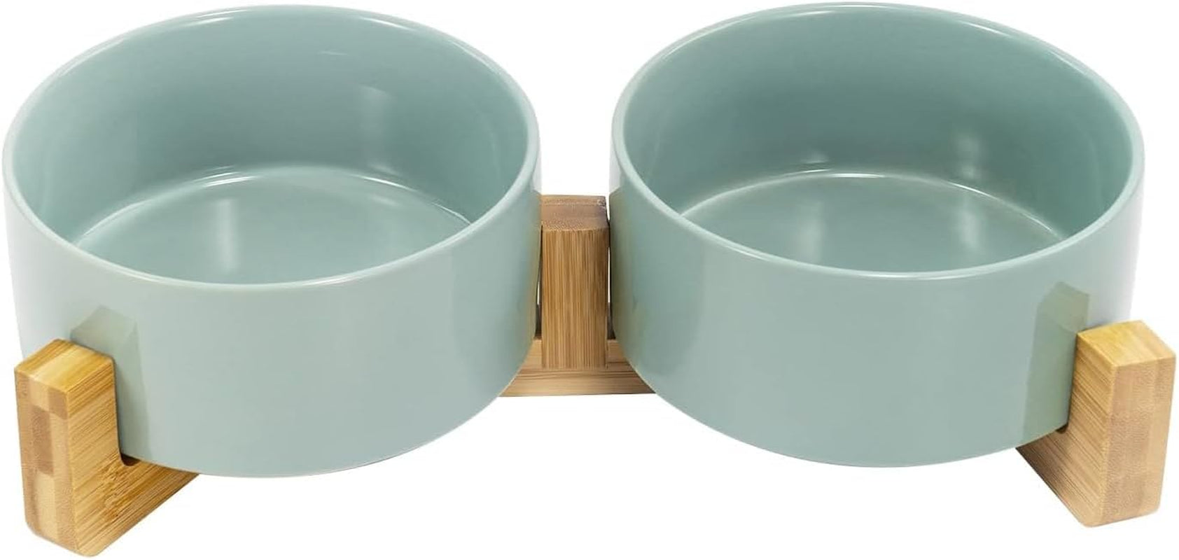 spunkyjunky-ceramic-dog-and-cat-bowl-with-wood-stand-non-slip-matte-glaze-weighted-food-water-set-for-cats-small-dogs-13-5oz