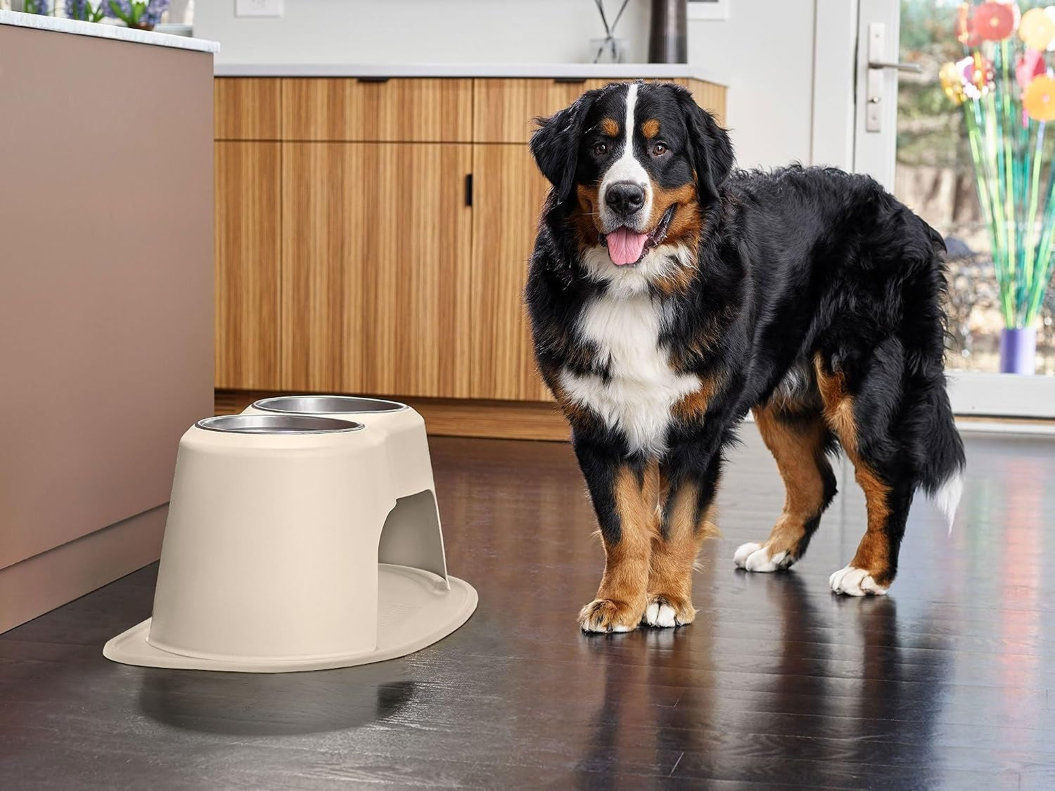 weathertech-double-high-pet-feeding-system-elevated-dog-cat-bowls-8-inch-high-dark-grey-dhc3208dgdg