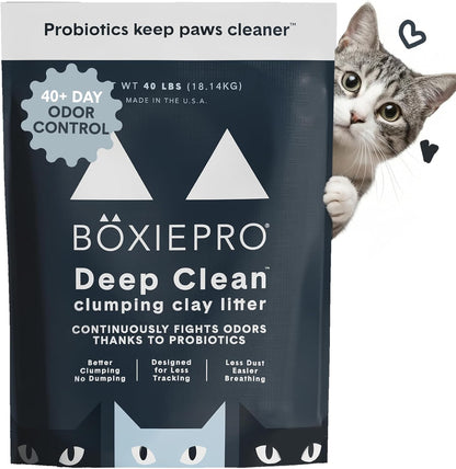 Boxie Probiotic Clumping Cat Litter 40+ Day Odor Control Dust Free 16 Lb11