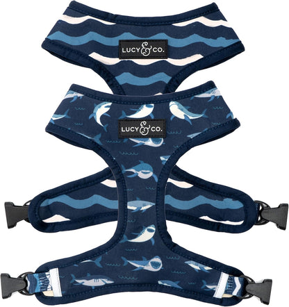 Lucy & Co. Reversible Dog Harness - Water-Repellent Neoprene, Dual-Print Design, Easy Swap Style, Adjustable Comfort Fit - Take a Bow Reversible Harness - Small15