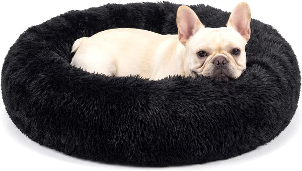 Small Calming Dogs Bed for Small Dogs Anti-Anxiety Machine Washable Fluffy Luxury Anti-Slip Waterproof Mute Base Warming Cozy Soft Pet Puppy round Bed27