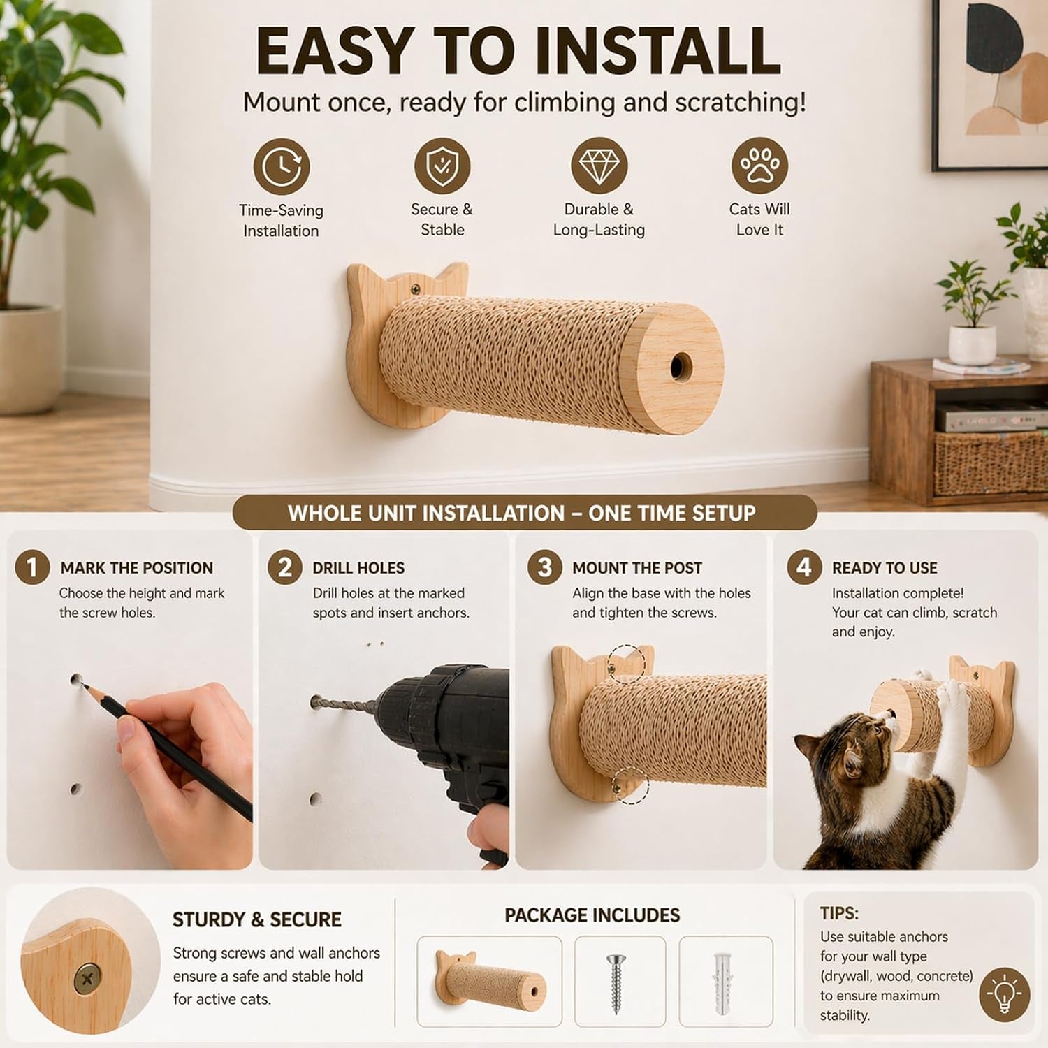 sisal-rope-wall-mounted-cat-scratching-post-11-in-for-indoor-cats-climbing-scratching-2-post-integrated-set