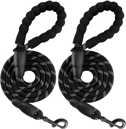 BARKBAY Dog Leashes for Large Dogs Heavy Duty Dog Leash 4/5/6 FT with Comfortable Padded Handle and Highly Reflective Threads for Medium Large Dogs Walking Training Running (5Ft-1/2'',Pink)25