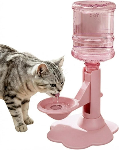 Cat Water Dispenser Stand – Spill-Proof Pet Water Bowl Adjustable Elevated Stand, Automatic Water Renewal, Detachable Easy Clean, Indoor Outdoor Use (Blue,Base+Bottle)8