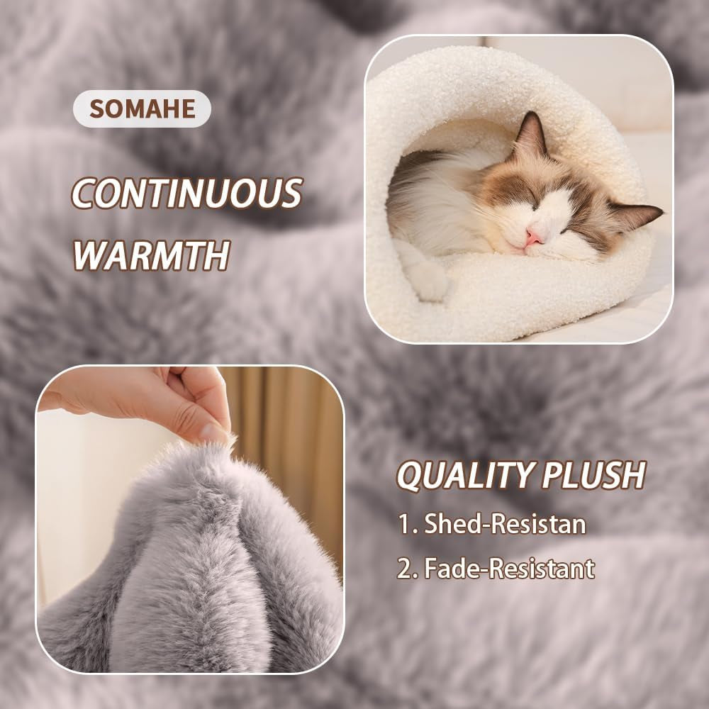 somahe-cat-sleeping-bag-for-indoor-cats-faux-fur-pet-cave-bed-burrow-nest-reversible-plush-snuggle-sack-portable-foldable-mat-machine-washable-anti-static-21-7x17-7grey