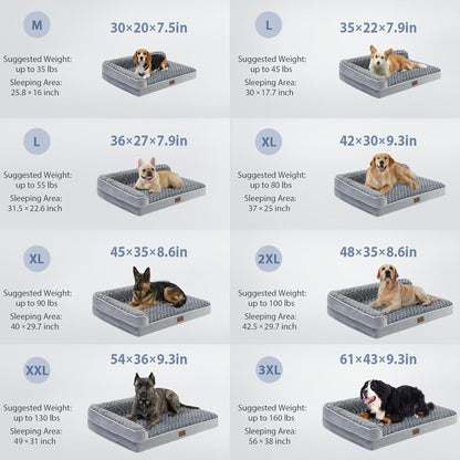 BFPETHOME Orthopedic Dog Beds for Large Dogs-Waterproof Sofa Dog Bed with Removable Washable Cover, Big Pet Bed with Waterproof Lining and Nonskid Bottom,Pet Bed for Large Dogs6