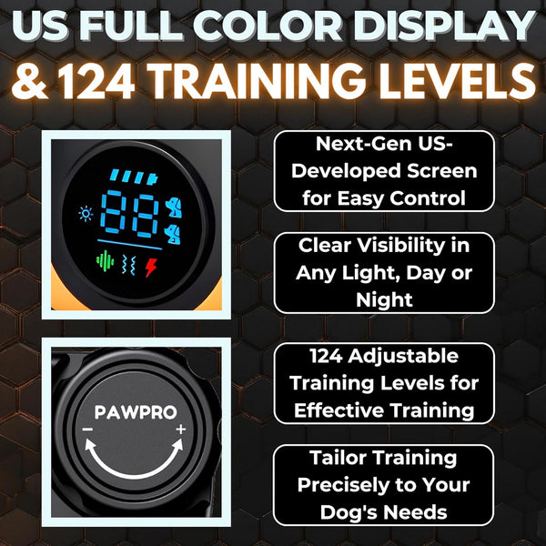 Dog Shock Collar with Remote, Unmatched 4-Mile Range, Night-Light Mode, Training Guide Included, 124 Training Levels & 4 Modes, Beep Vibration Shock, Waterproof Rechargeable, Fits All Dogs (1 Collar)7