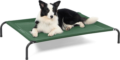 Bedsure Outdoor Elevated Cooling Dog Bed Large Sized Dog, 49In Grey | Portable Raised Camping Pet Cot Hammock,Breathable Teslin Mesh,Weather Resistant,For Large Pets up to 85 Lbs,Easy to Assemble19