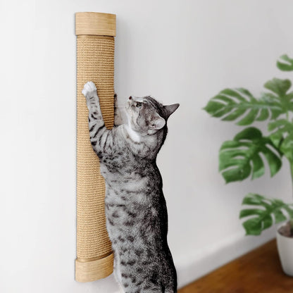 7 Ruby Road Wall Mounted Cat Scratcher, Replaceable Sisal Scratching Post | for Indoor Cats & Large Breeds — 29.5" Tall, Solid Pine with Natural Woven Sisal, No Glue or Staples, Easy Wall Mount1