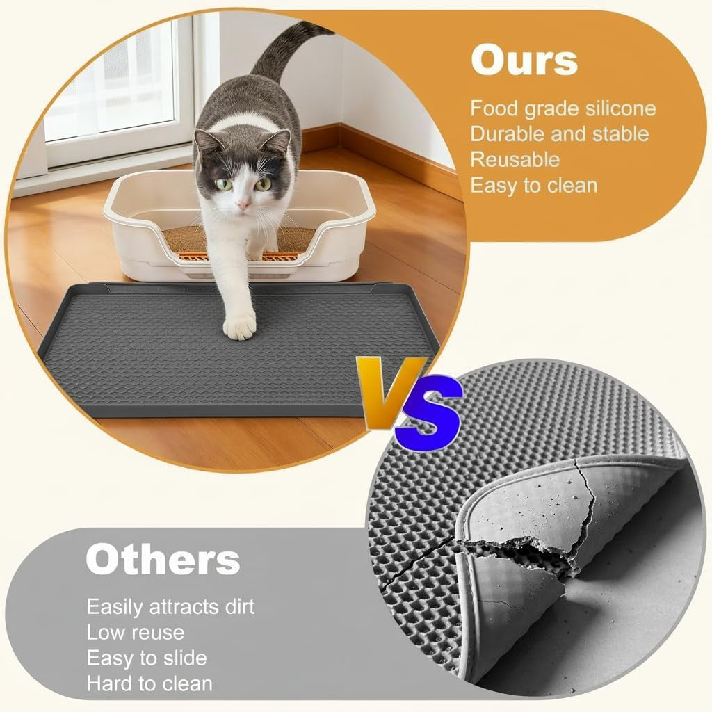 cat-litter-mat-24x20-waterproof-silicone-litter-trapping-mat-for-litter-box-soft-on-kitty-paws-non-slip-easy-to-clean-dark-grey