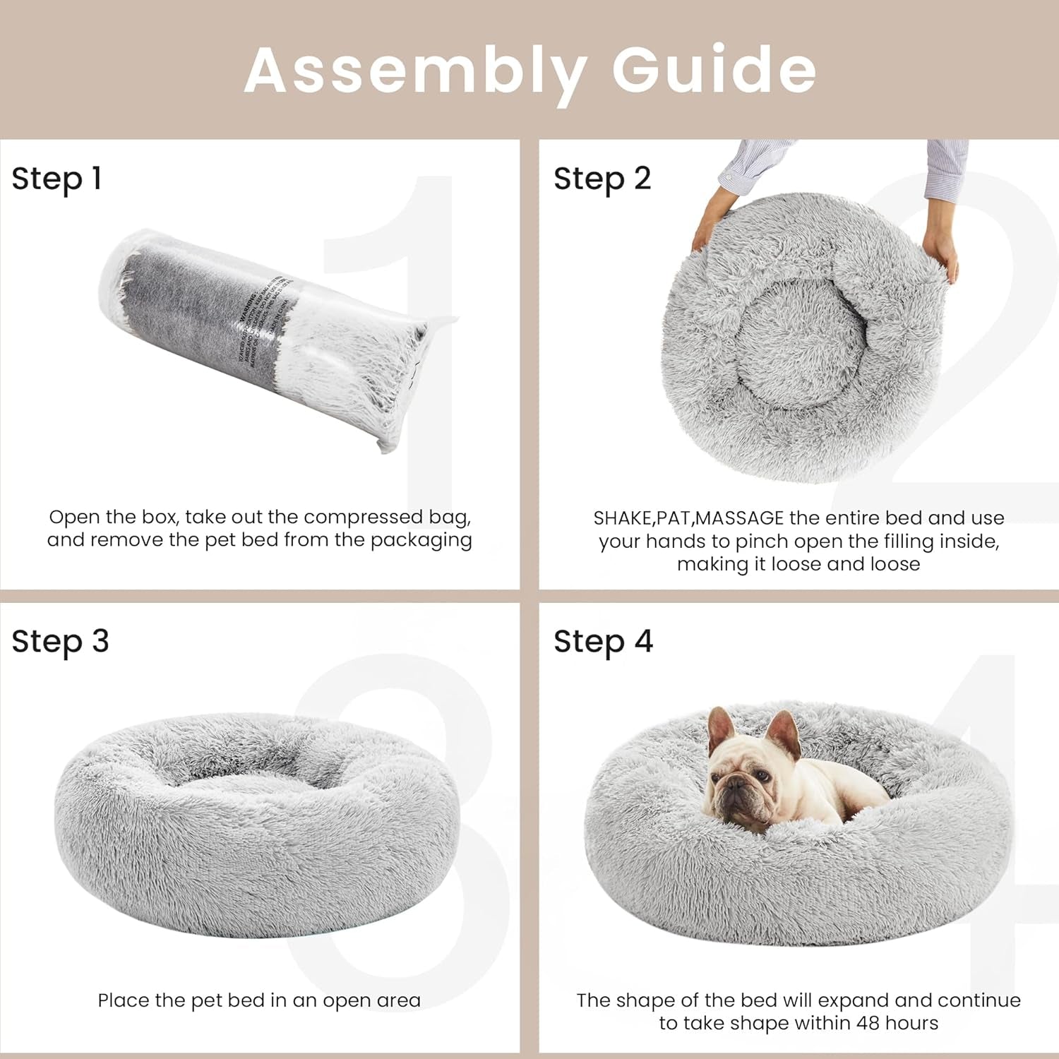 loves-cabin-calming-cat-bed-for-indoor-cats-anti-anxiety-donut-round-dog-bed-fluffy-faux-fur-washable-pet-bed-for-small-medium-dogs-and-cats-grey-20in