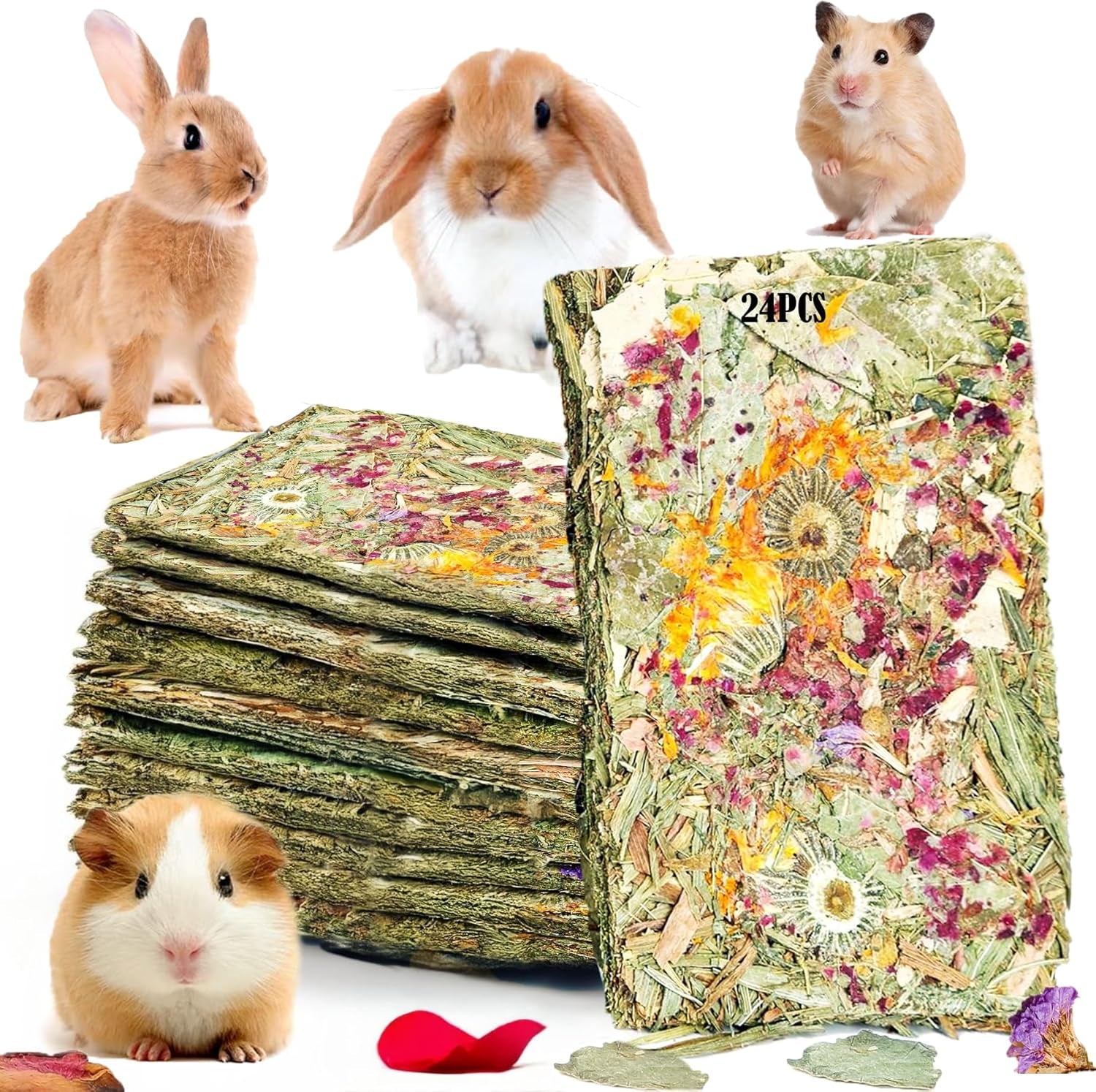 rabbit-chew-toys-12pcs-timothy-hay-treats-bunny-herbal-flower-snack-timothy-hay-chew-toys-with-herbal-flowers-crispy-snacks-for-small-pets-teeth