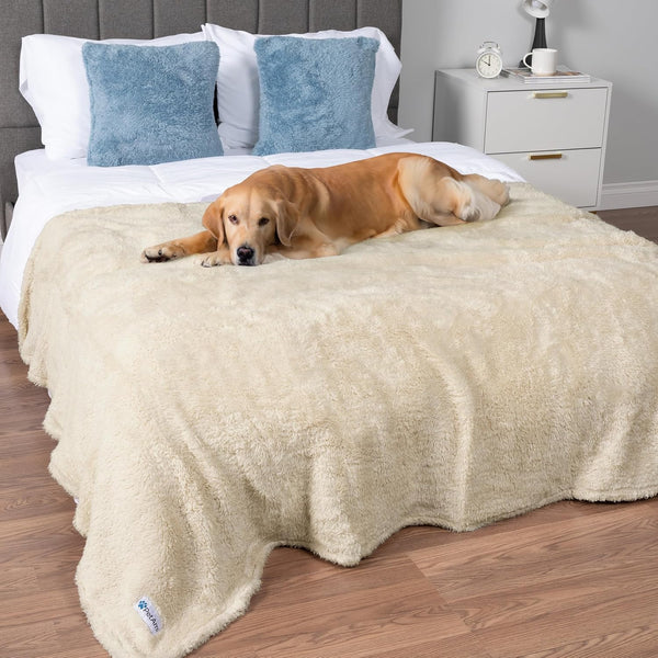Petami Fluffy Waterproof Dog Blanket for Couch and Bed, Reversible Sherpa Pet Throw, Pee Proof Furniture Protector Sofa Cover, Washable Cat Blanket for Small Medium Dogs and Cats (Pink Blush, 24X32)17