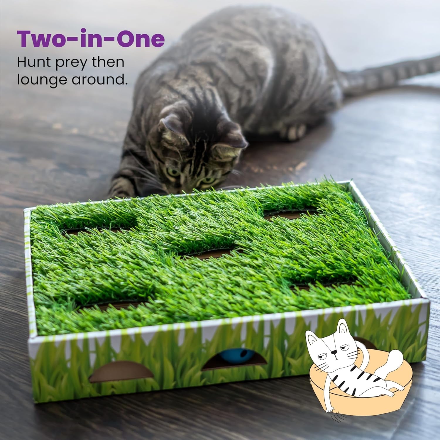 catstages-grass-patch-hunting-box-interactive-indoor-cat-toy-with-faux-grass-3-jingle-balls-encourages-exercise-mental-stimulation-natural-hunting-instincts