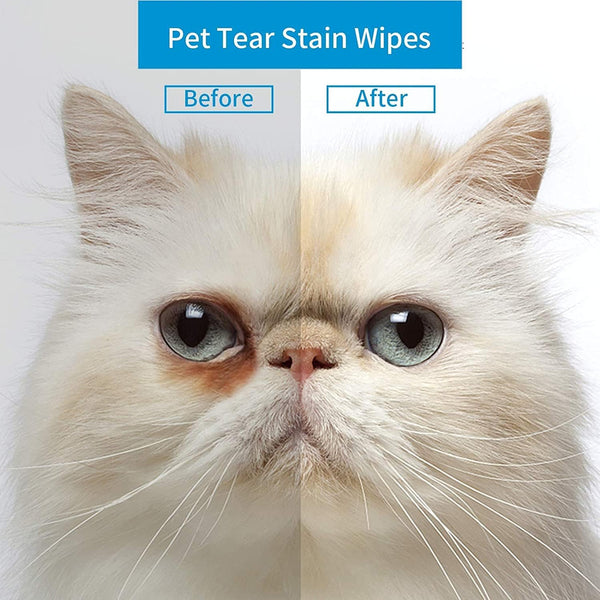 OPULA Dog Eye Wipes Biodegradable, Hypoallergenic Cat Dog Eye Cleaner, Pet Tear Stain Remover Wipes | Wrinkle, Face, Eye Cleaner Pads to Gently Remove Discharge, Crust | Unscented Pet Tear Wipe -300PZ3