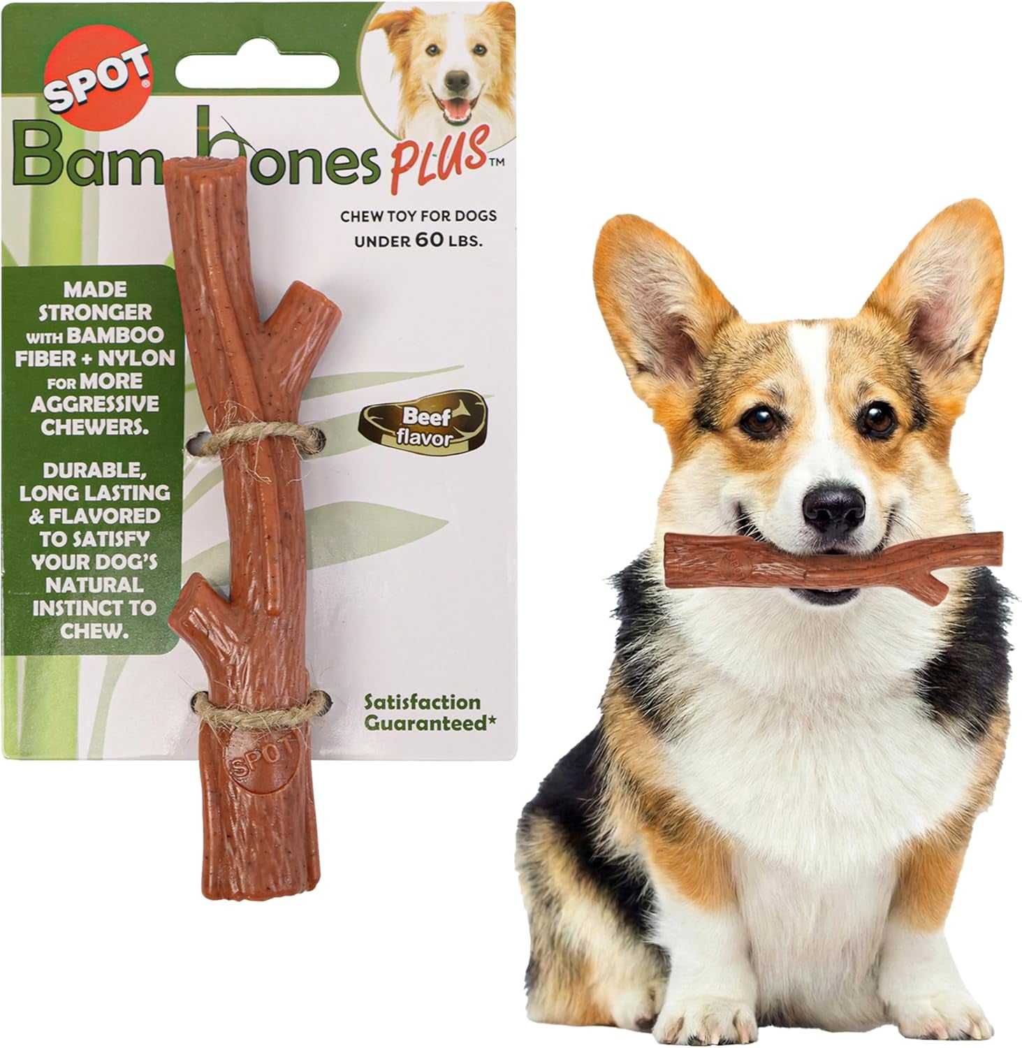 spot-bam-bones-plus-branch-bamboo-fiber-nylon-durable-long-lasting-dog-chew-for-aggressive-chewers-great-toy-for-adult-dogs-teething-puppies-under-60lbs-non-splintering-5-75in-beef-flavor