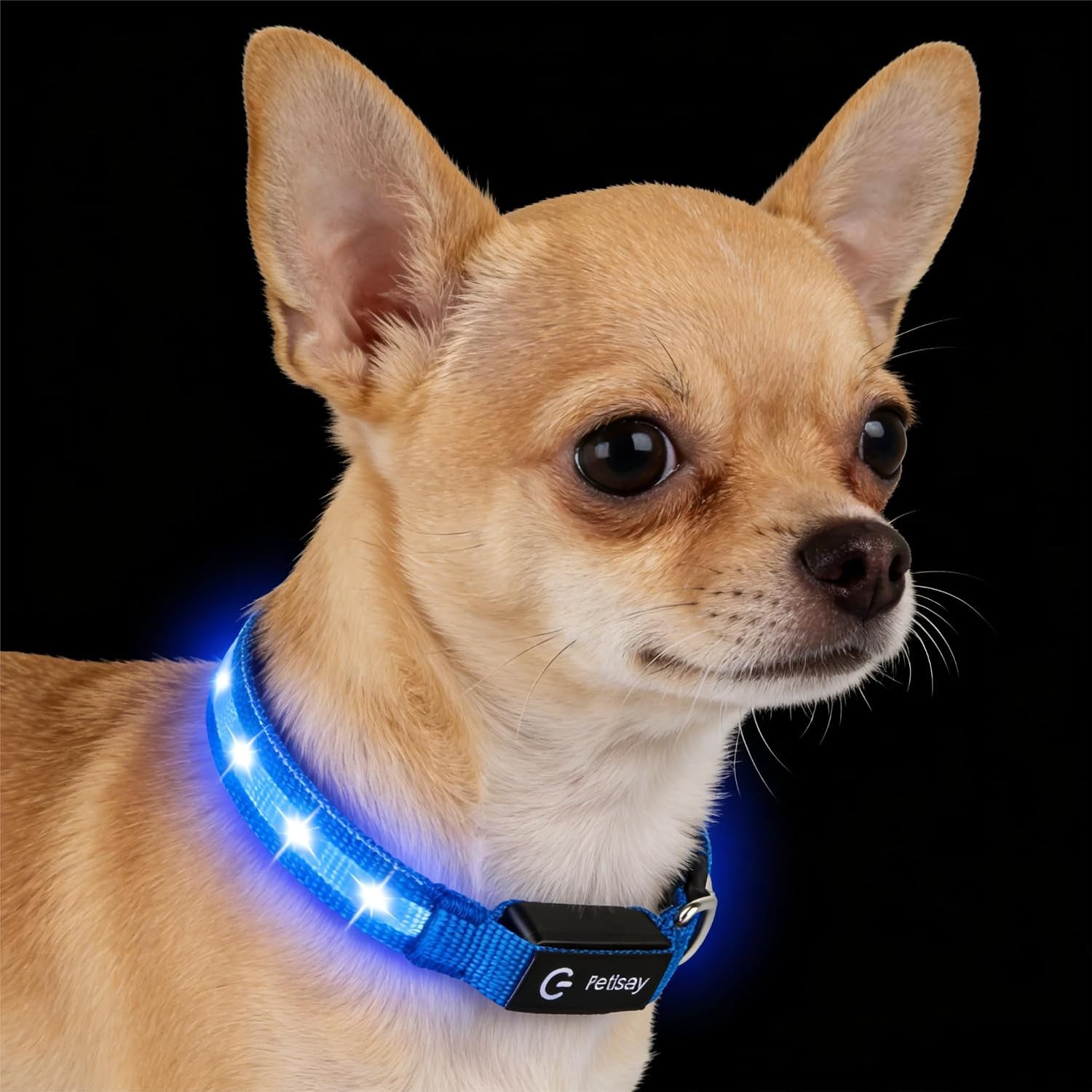 super-bright-led-dog-collar-waterproof-light-up-collarsgreen-medium-lighted-dog-collar-with-adjustable-fit-soft-nylon-comfort-usb-c-rechargeable-glow-in-the-dark-visibility-for-night-walks