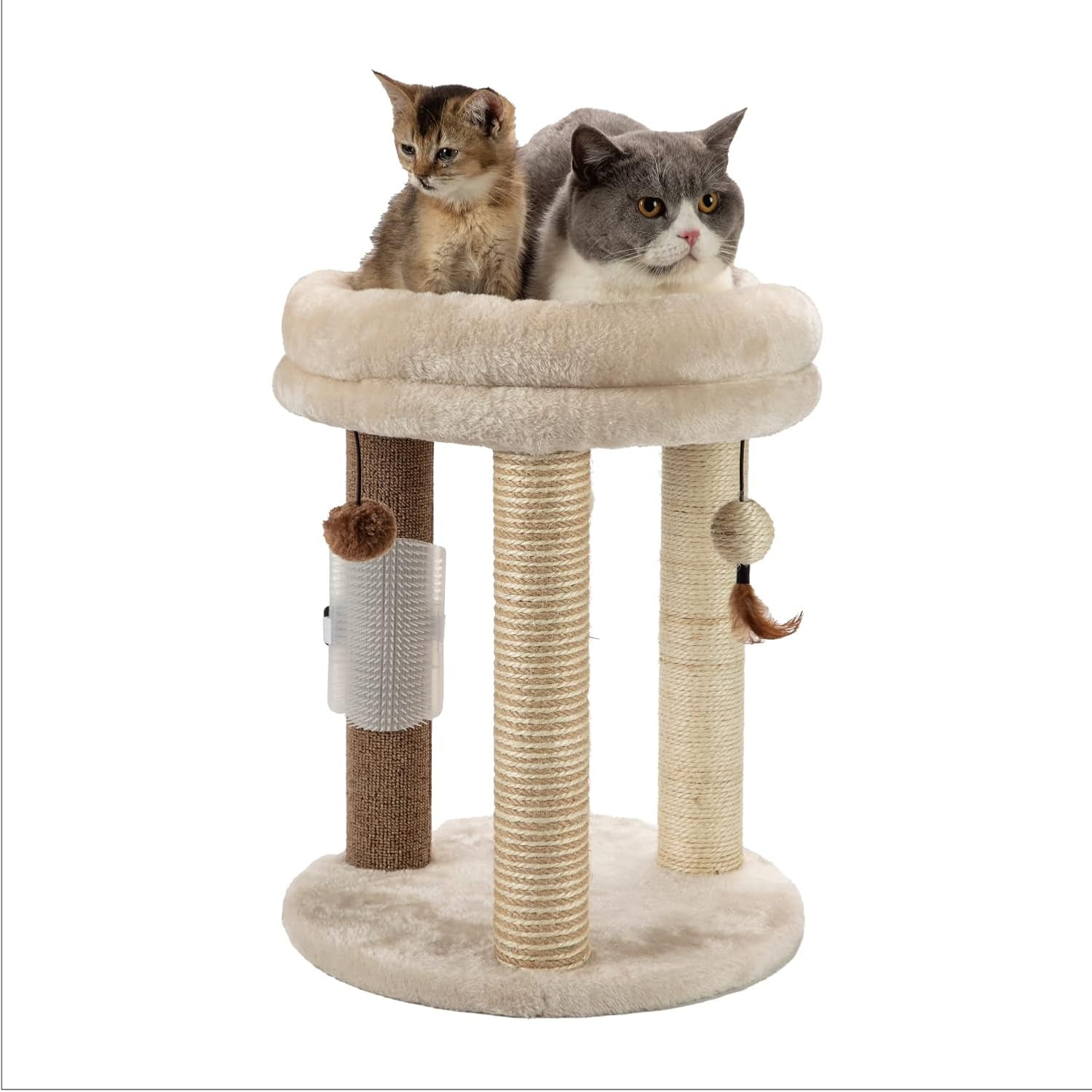 mecool-4in1-small-cat-tree-scratching-post-with-tower-soft-bed-sisal-carpet-jute-posts-with-three-hanging-ball-toys-and-massage-brush-for-indoor-cats-and-kittens