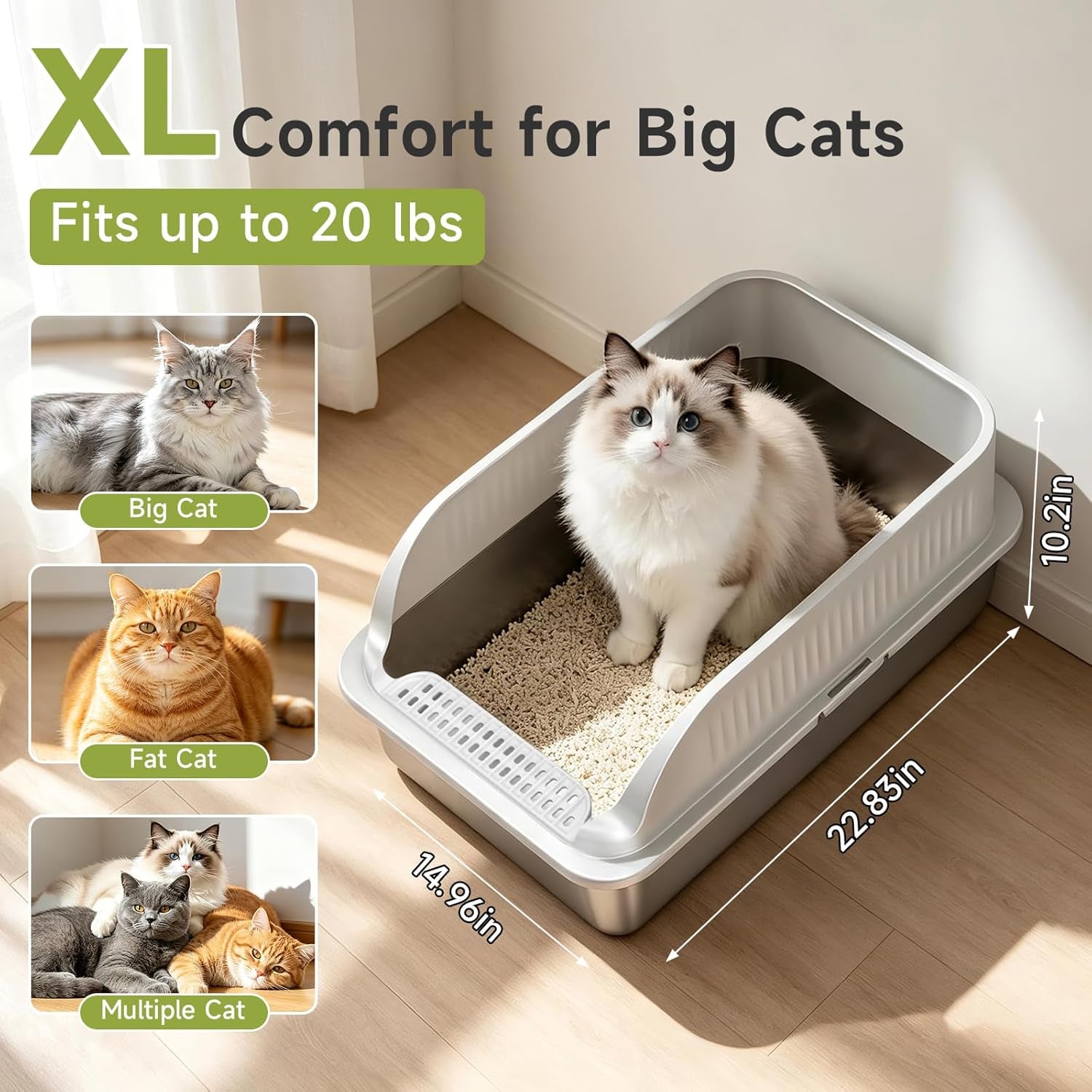 stainless-steel-cat-litter-box-with-lid-xl-metal-high-sided-litter-box-odor-free-open-top-litter-pan-easy-cleaning-anti-urine-leakage-non-stick-includes-scoop-light-grey