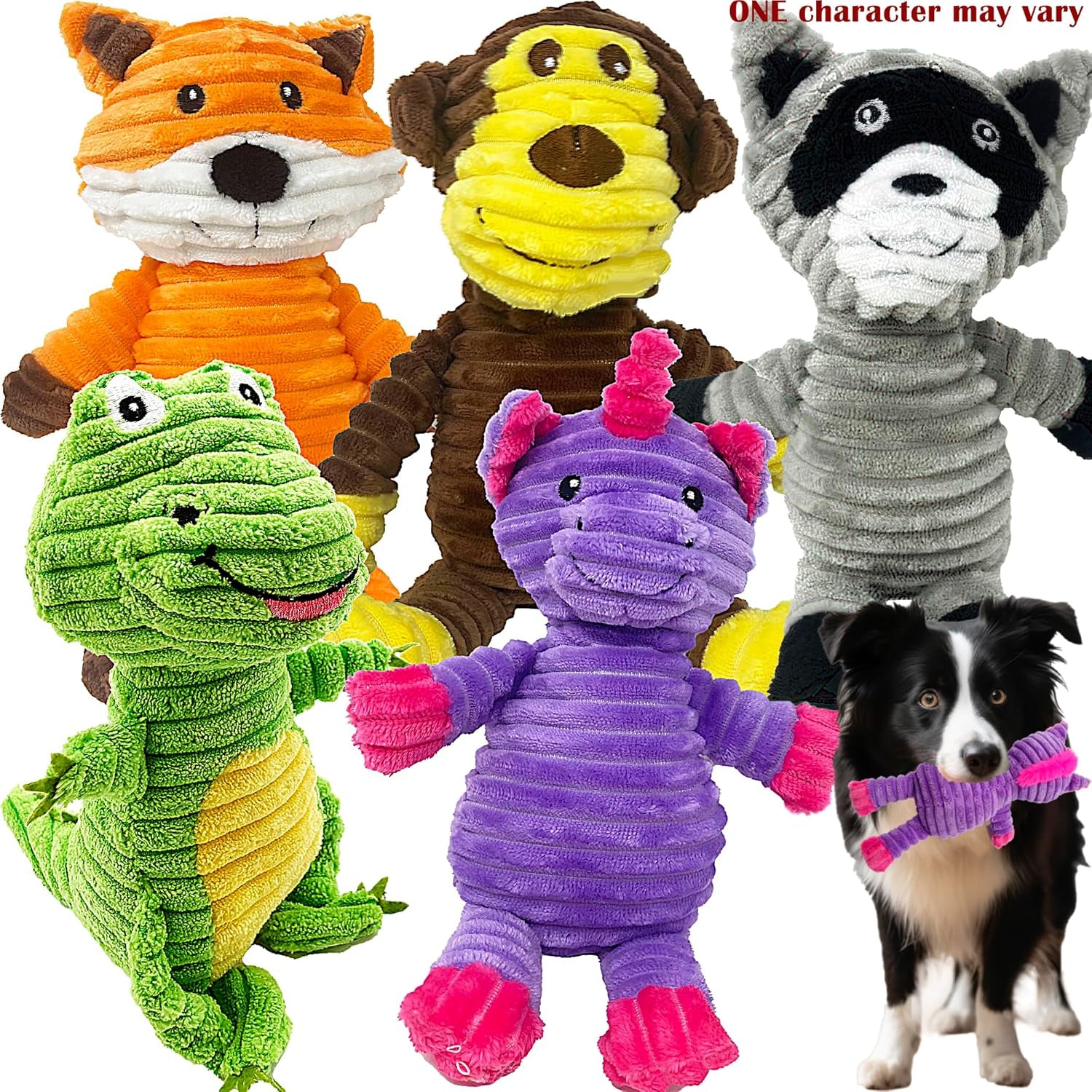 jalousie-plush-toys-assortment-value-bundle-puppy-pet-mutt-squeak-toy-for-medium-large-dogs-5-pack-corduroy
