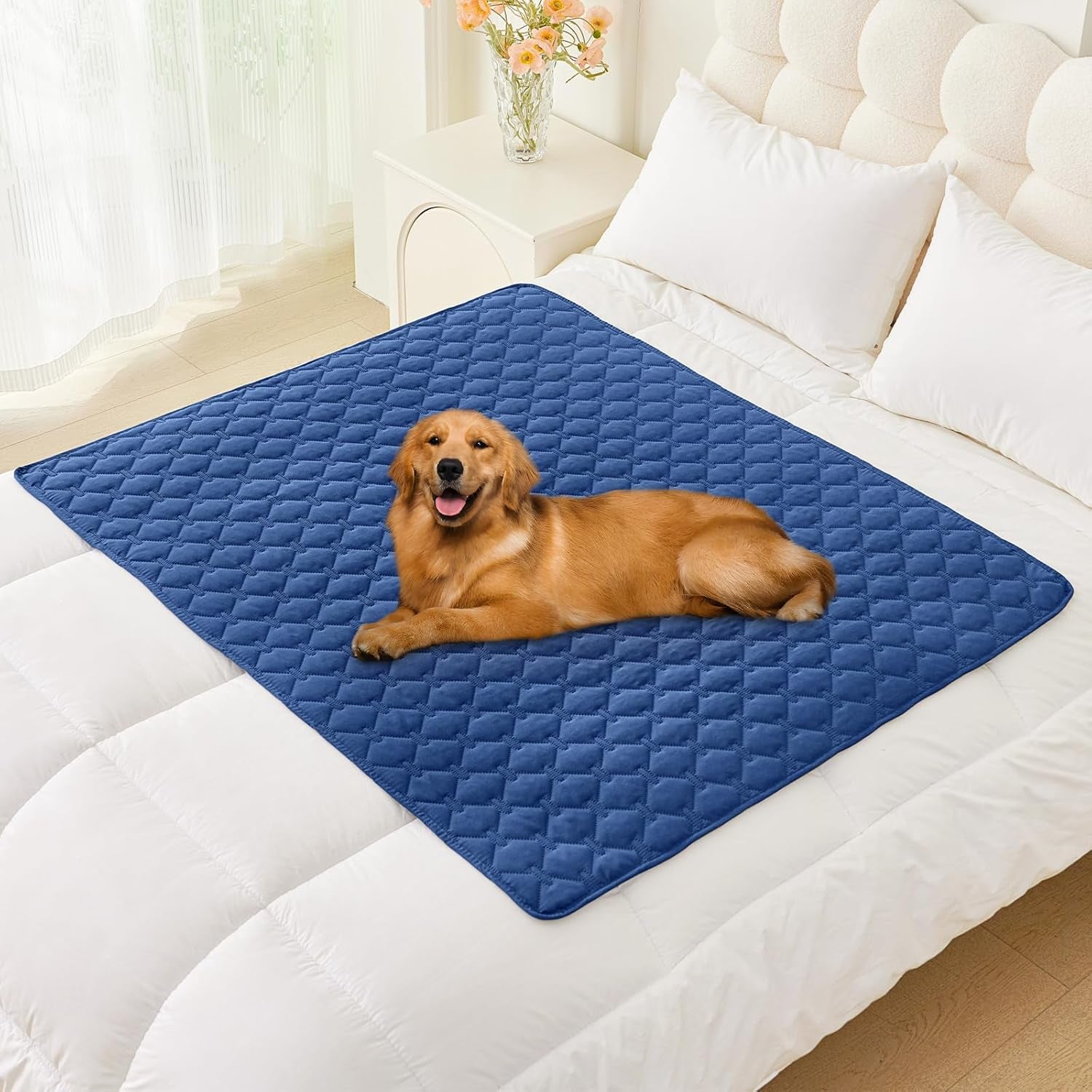 smiry-waterproof-dog-bed-cover-reversible-pet-blanket-for-sofa-couch-soft-washable-dog-blanket-leakproof-couch-cover-for-dogs-cats-furniture-protection-52x82-grey-dark-grey