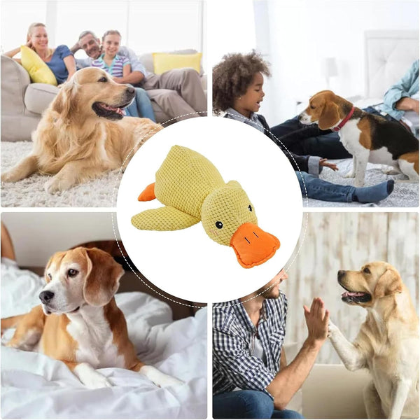 Mellow Dog Calming Duck, 2025 New Yellow Duck Dog Toy, the Mellow Ducks Calming Pillow, Dogs Ducks Toy with Quacking Sound for Indoor Dogs6