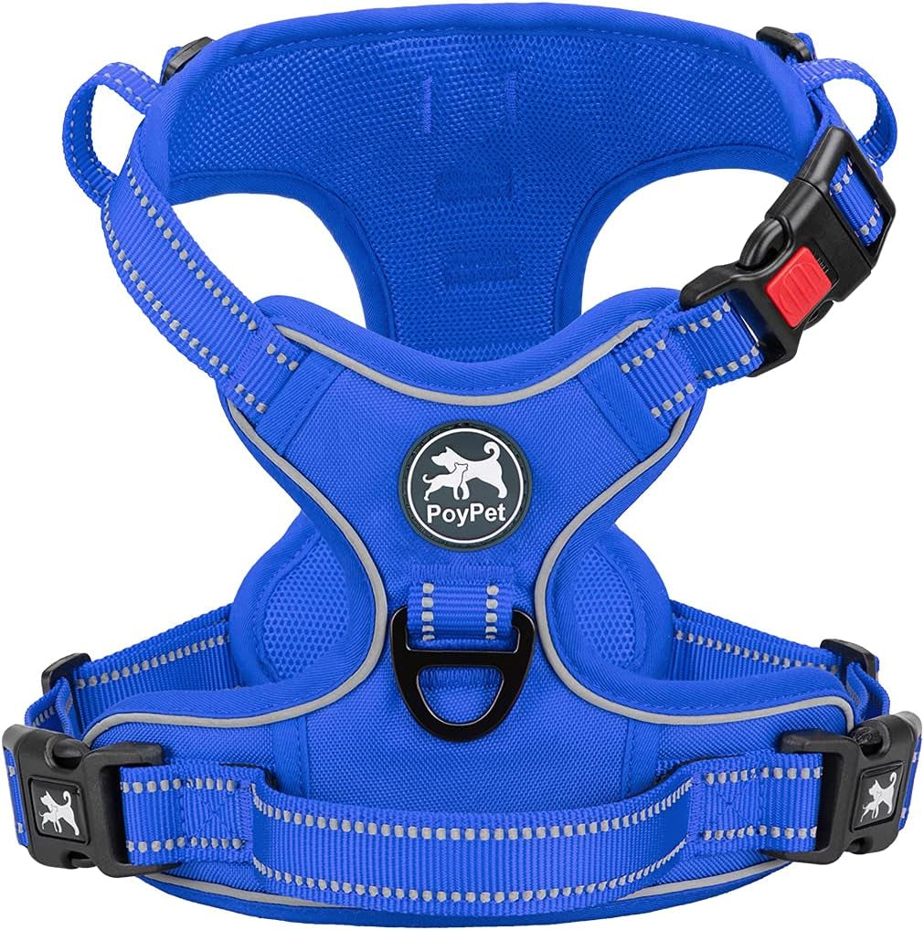 poypet-no-pull-dog-harness-no-choke-front-lead-dog-reflective-harness-adjustable-soft-padded-pet-vest-with-easy-control-handle-for-small-to-large-dogspink-medium