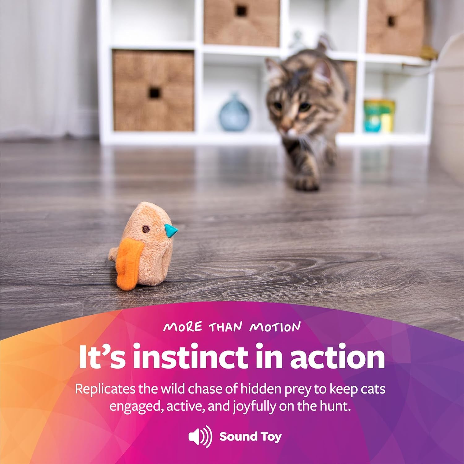 smartykat-chickadee-chirp-electronic-sound-cat-toy-contains-catnip-battery-powered-light-brown-one-size