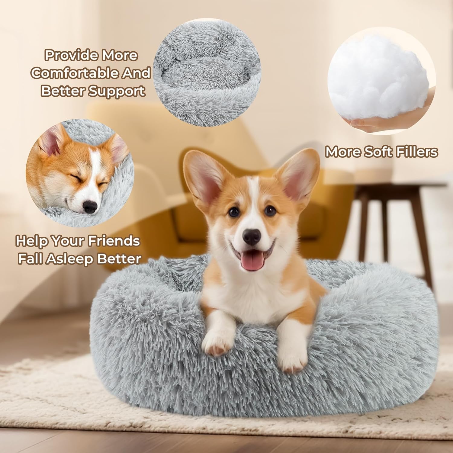 calming-donut-dog-and-cat-bed-for-indoor-cats-anti-anxiety-round-fluffy-soft-washable-small-pet-bed-for-puppy-and-kitten-warming-comfortable-luxury-anti-slip-waterproof-mute-base-20in-gray