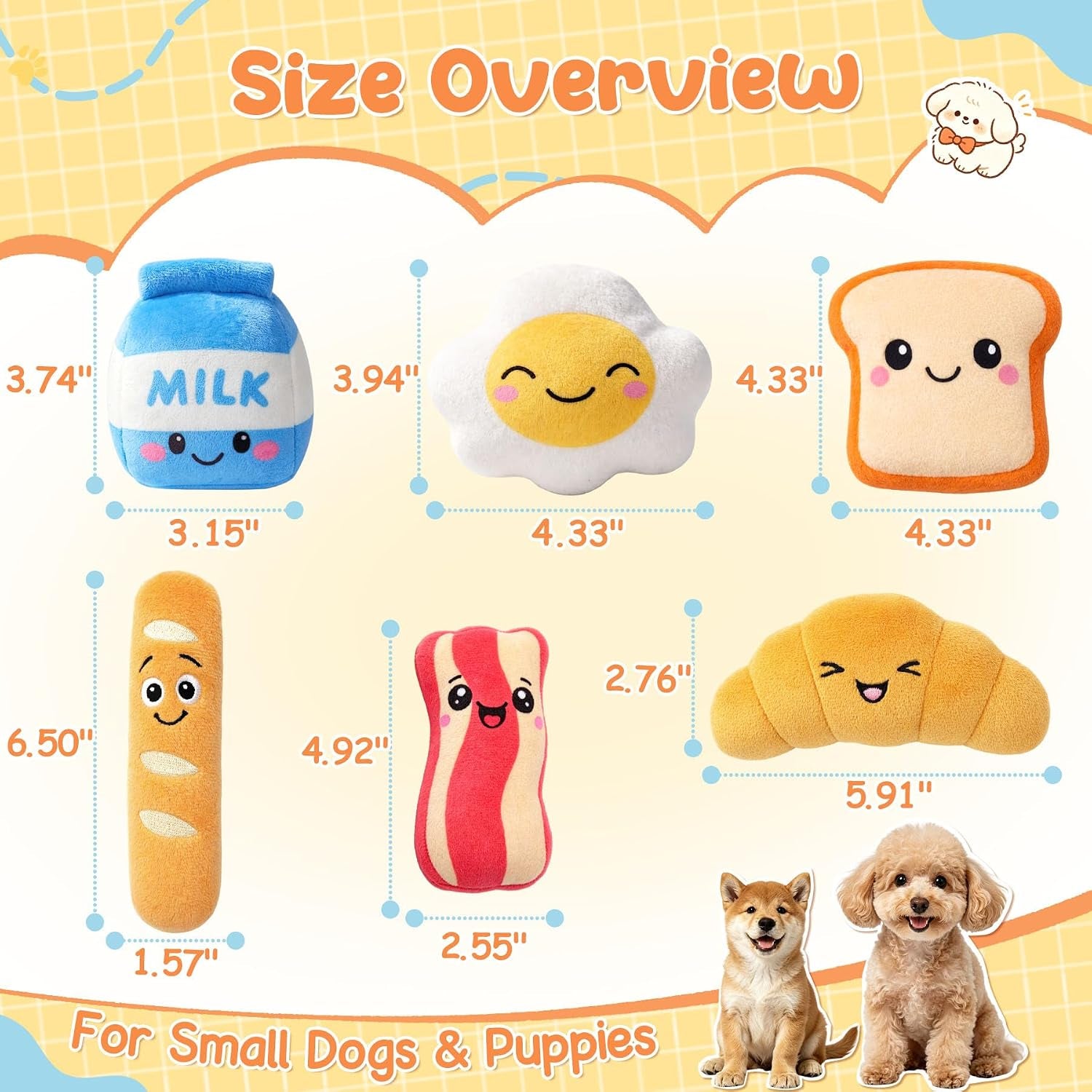 kipritii-dog-squeaky-toys-for-small-dogs-breakfast-themed-puppy-toys-to-keep-them-busy-plush-toys-with-squeaker-for-interactive-play-includes-storage-bag