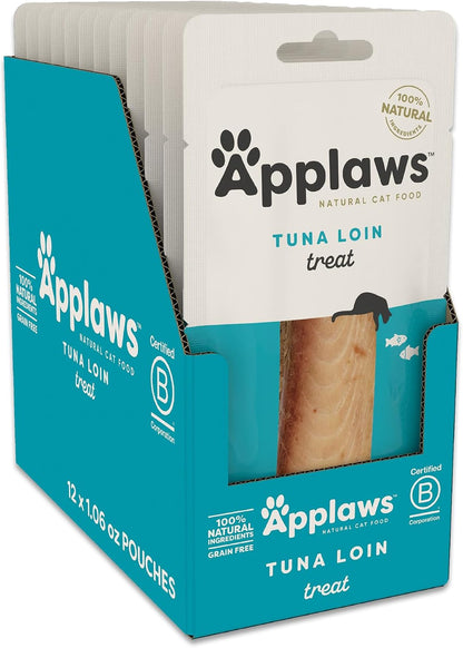 Applaws Whole Tuna Loin Grain Free Cat Treats 12-Pack 1.06 Oz | 100% Natural, High Quality, Single Ingredient, Grain Free, High Protein, Freeze Dried, No Fillers, No Artificial Additives1