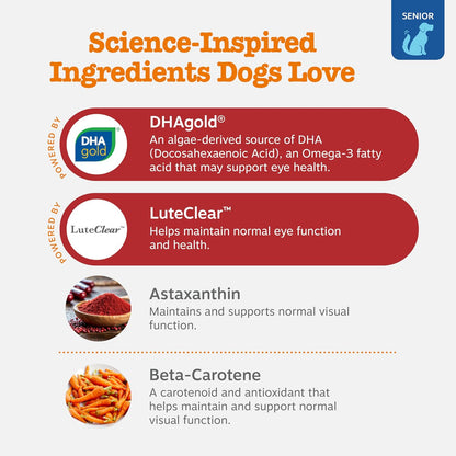 Zesty Paws Eye Supplement for Dogs - Vision Support with Antioxidants & Omega 3 Fatty Acids - 90 Chews3