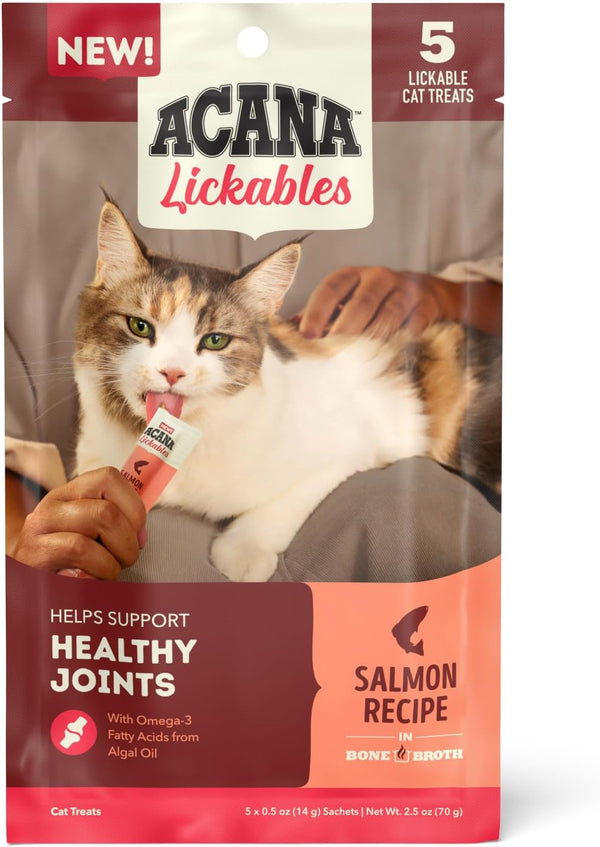 ACANA Lickables Cat Treats Variety Pack .5Oz. Tubes (8 Ct., 2 of Each) | High Protein, Skin & Coat, Immune Support13