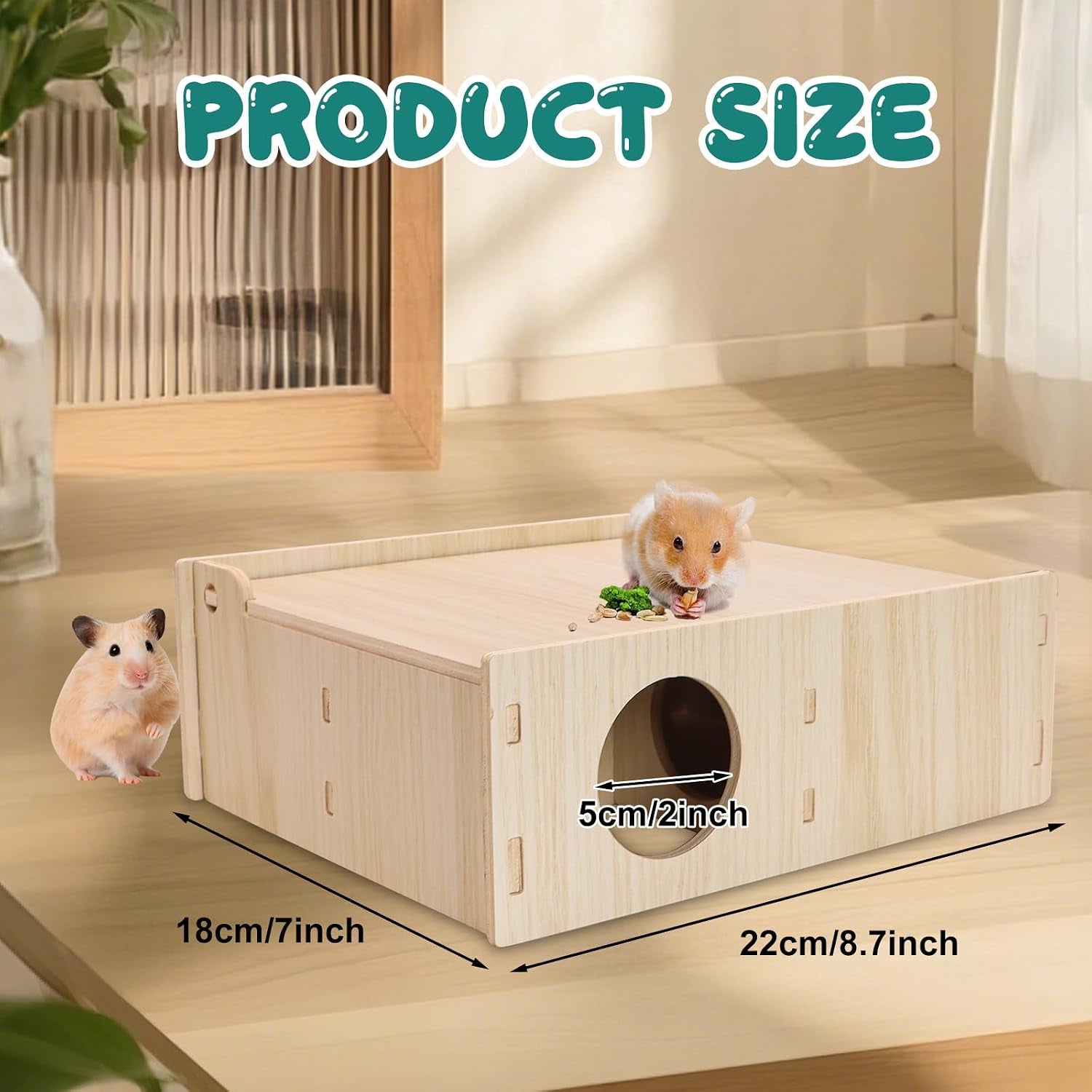 hamster-and-mouse-wooden-tunnel-cage-secret-peep-shed-waterproof-chamber-hideout-tunnel-exploring-toys-easy-to-install