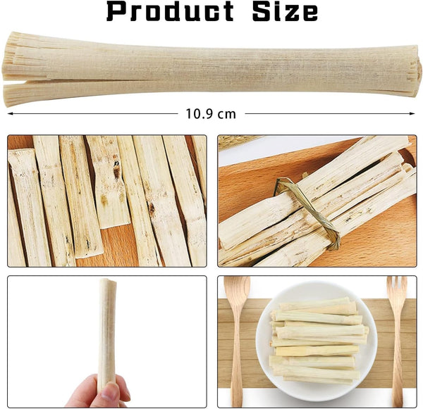 2Lb Sweet Bamboo Chew Sticks for Rabbits & Guinea Pigs - Natural Molar Teething Treats, 60-75 Sticks, Dental Grinding Toys for Hamsters, Chinchillas, Rats & Small Animals4