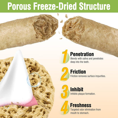 Freezed Dried Cat Chew Sticks, Cat Dental Treats for Freshens Breath and Controls Tartar, Feline Teething Sticks4