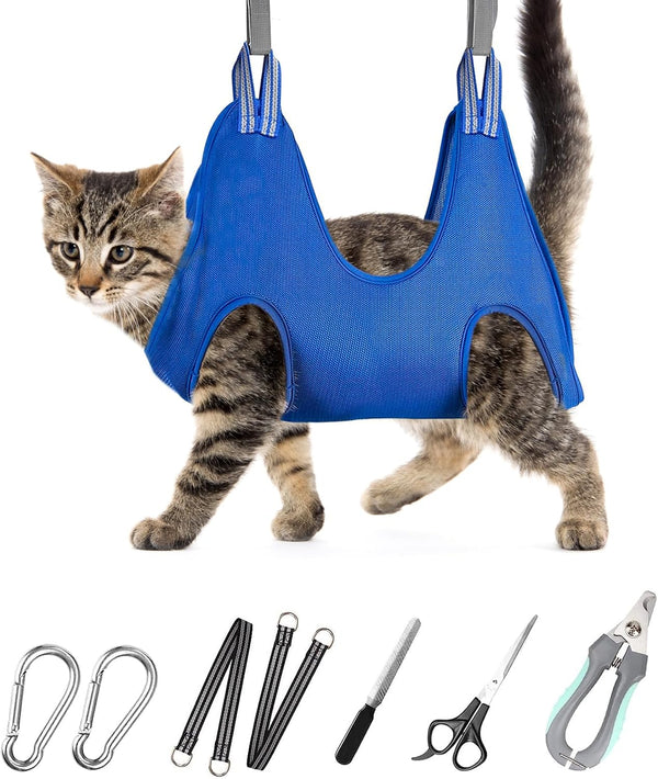 ATESON Pet Grooming Hammock with Nail Clippers/Nail Trimmers/Grooming Scissors, Dog Grooming Harness for Nail Trimming, Pet Grooming Sling Helper21