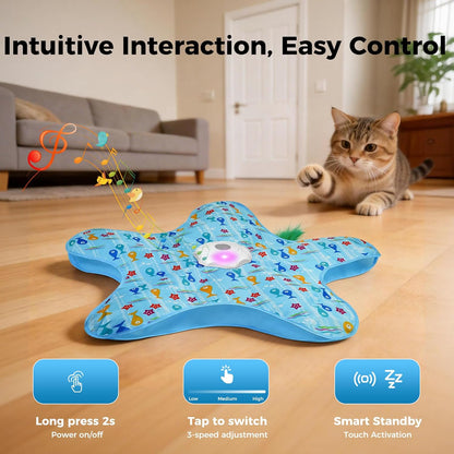 Duckart Interactive Cat Toy - Hide and Seek Automatic Cat Toy with Birdcall, Rechargeable & 3 Speeds, Auto Sleep/Wake Mode Kitten Toys, Safe ABS Material Cat Toys for Bored Indoor Adult Cats2