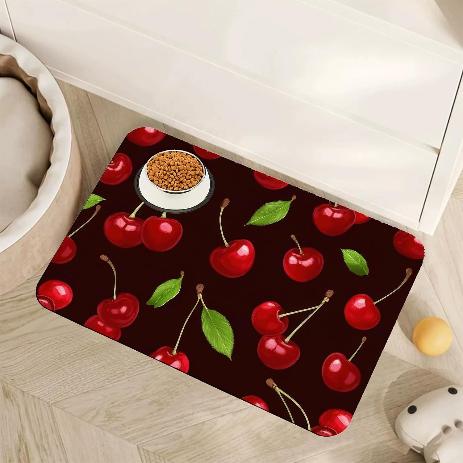fish-boho-dog-food-mat-for-floors-ocean-absorbent-quick-dry-pet-feeding-mat-cat-dog-bowl-mats-for-food-and-water-non-slip-pet-accessories-supplies-12x20