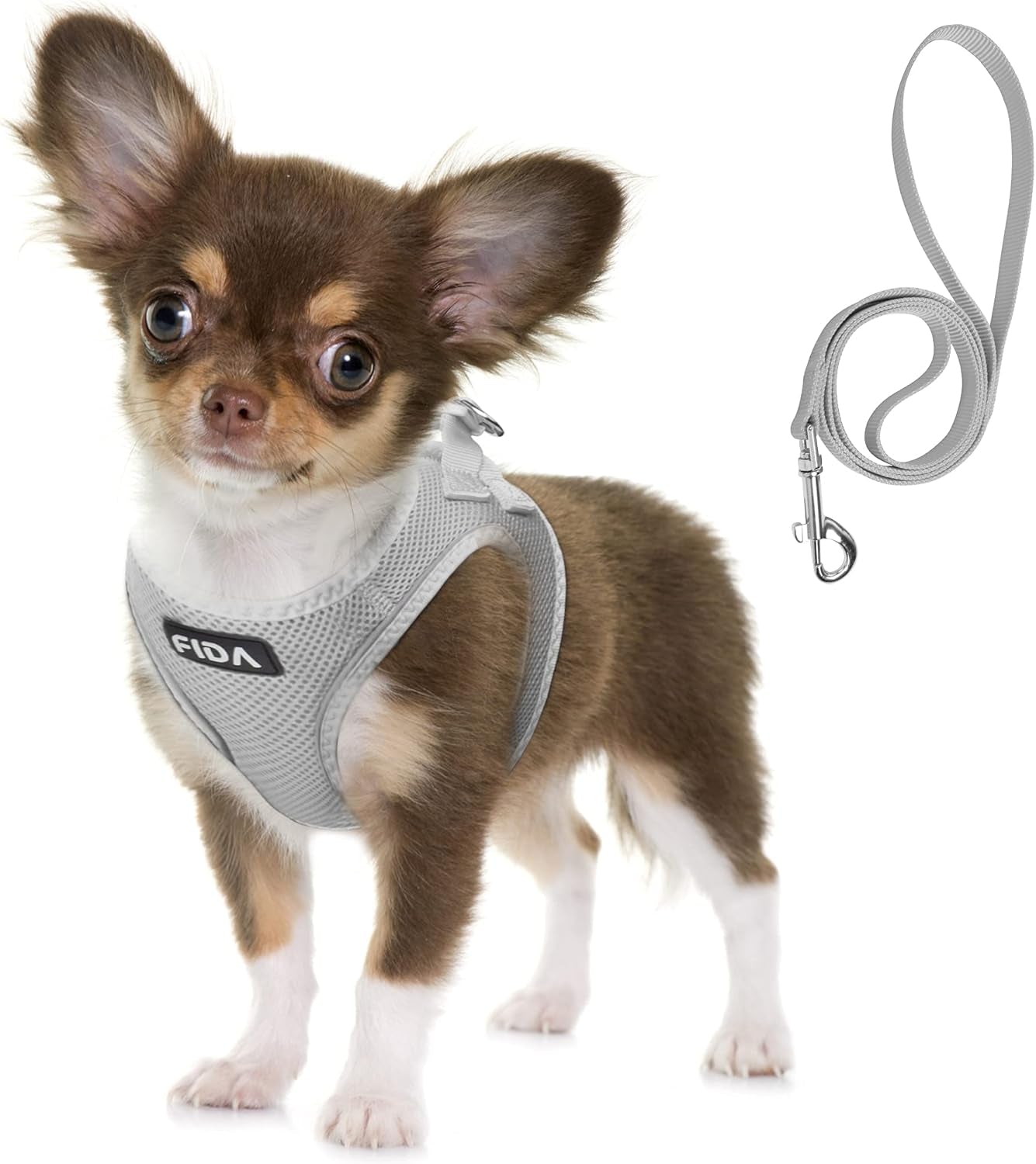 fida-cat-harness-and-leash-set-for-walking-kitten-and-puppy-escape-proof-kitten-harness-with-breathable-lightweight-soft-mesh-adjustable-reflective-step-in-design-xxxs-pink