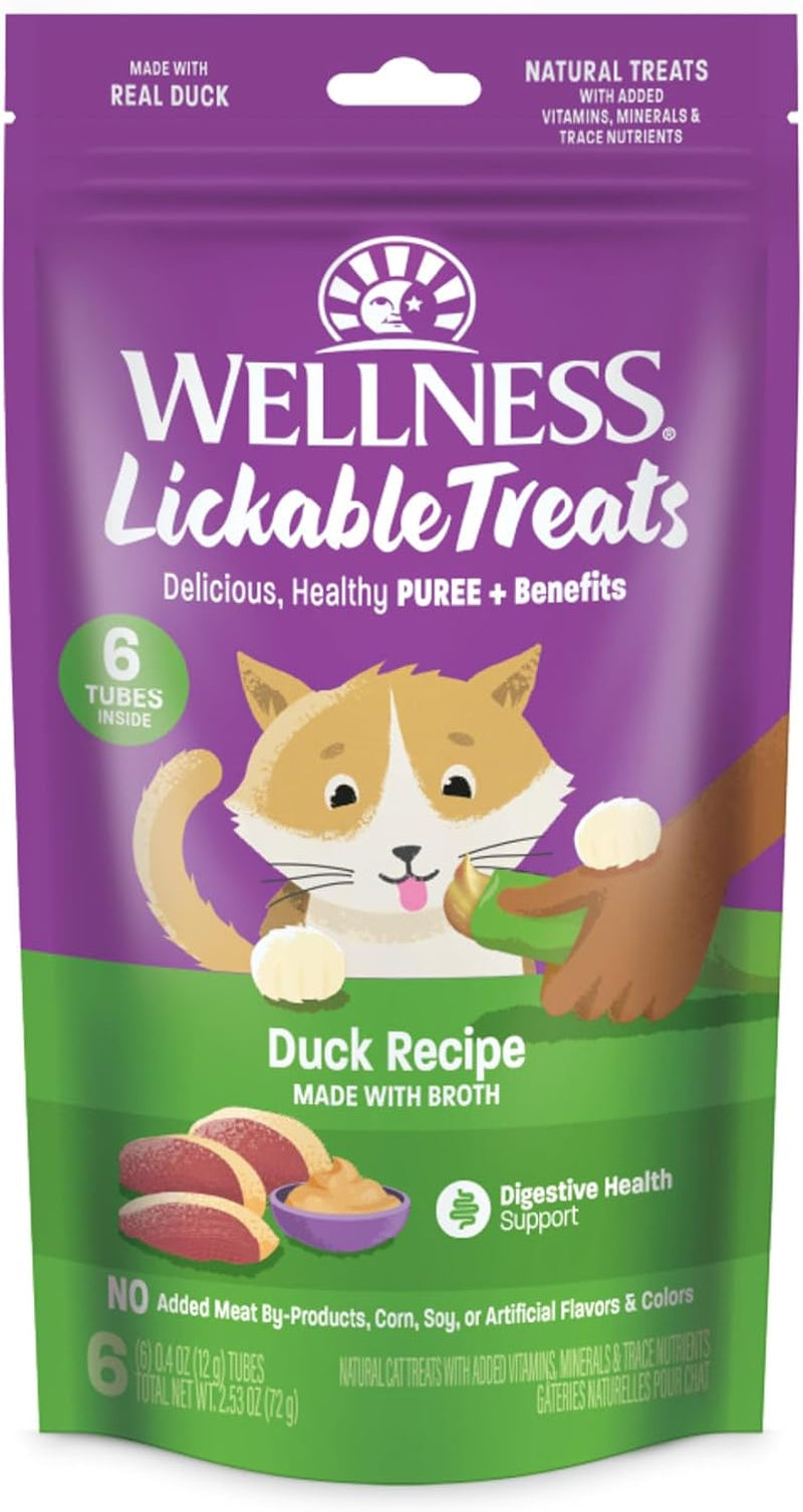 wellness-lickable-soft-puree-cat-treats-all-lifestages-kitten-to-senior-natural-grain-free-chicken-flavor-0-4-oz-pack-of-6-tubes