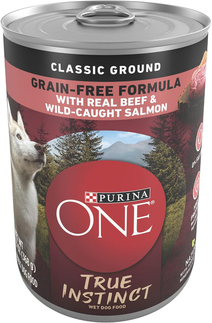 Purina ONE Classic Ground Chicken and Brown Rice Entree Adult Wet Dog Food - (Pack of 12) 13 Oz. Cans18