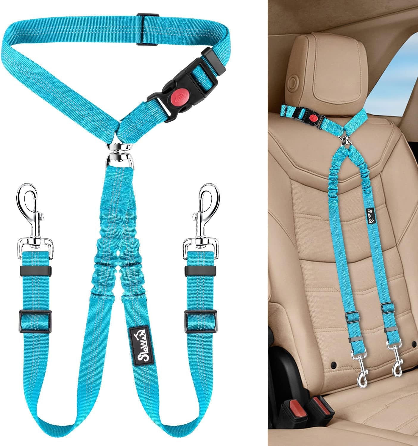lukovee-double-dog-seat-belt-dual-pet-car-headrest-restraint-safety-seatbelt-no-tangle-dog-leash-duty-adjust-elastic-bungee-puppy-lead-splitter-connect-harness-in-vehicle-travel-for-2-dogs-black