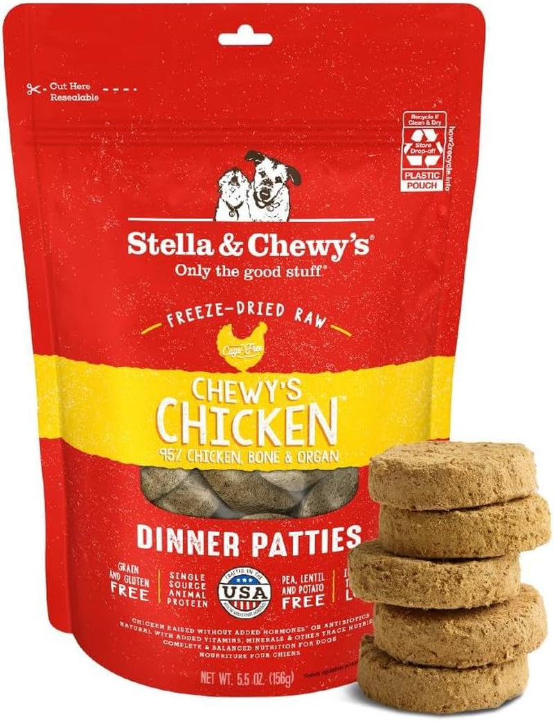 stella-chewys-freeze-dried-raw-dinner-patties-beef-recipe-high-protein-grain-free-puppy-dog-food-perfect-for-picky-eaters-25-oz
