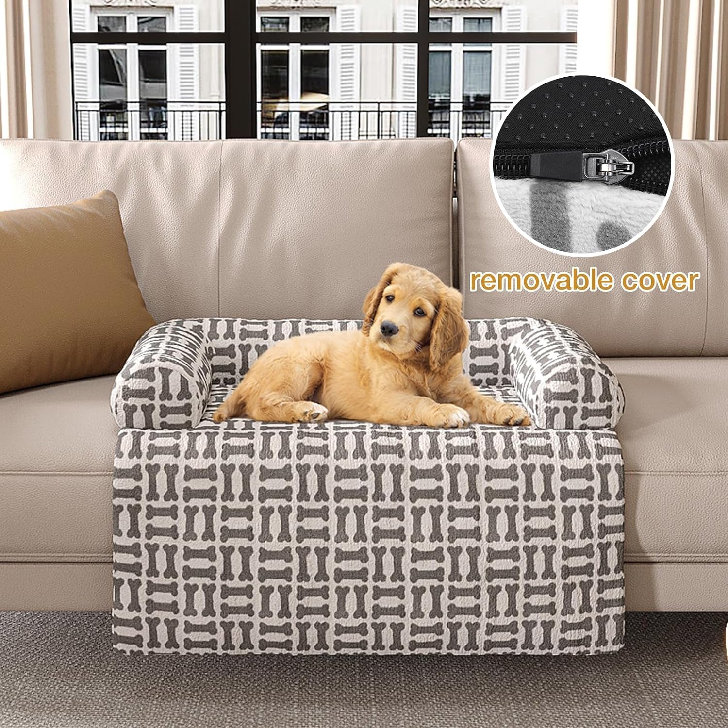 orthopedic-dog-bed-mat-for-large-dogs-washable-sofa-protector-pet-bed-with-3-sided-bolster-shredded-memory-foam-plush-support-non-slip-bottom-for-medium-small-dogs-grey