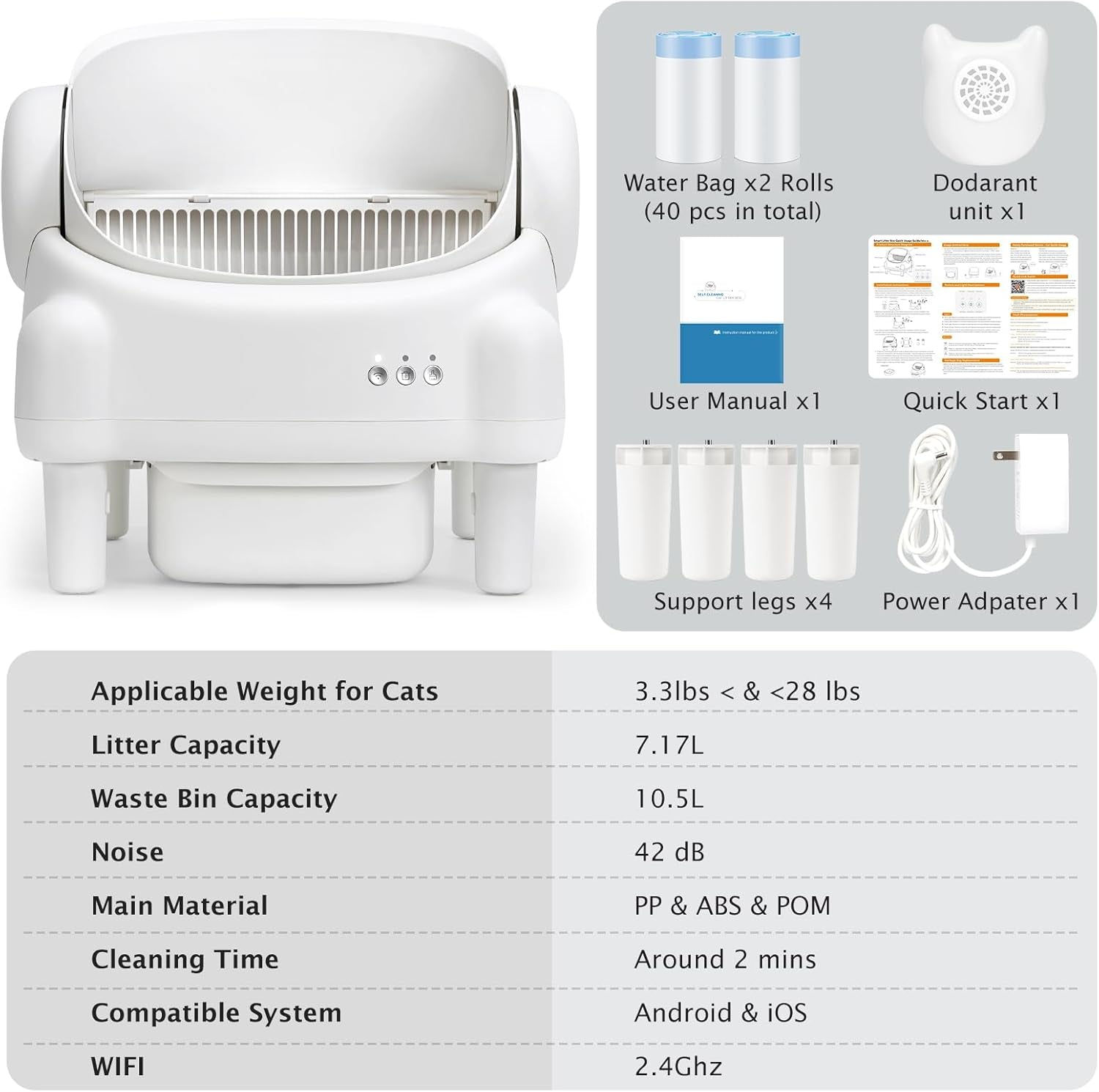 paruuntys-self-cleaning-litter-box-open-top-automatic-litter-box-with-app-control-for-multiple-cats-safety-sensors-protection-odor-control-includes-2-roll-liners-large-waste-bin-cream-white
