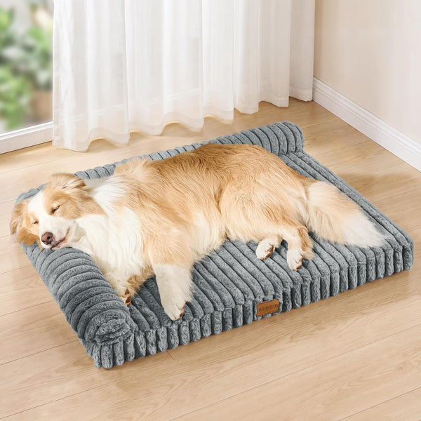 Orthopedic Calming Large Dog Bed Pet Sofa Bed 36''X24'' Grey | 2-Sided Pet Couch Large Sized Dog, Soft Egg-Crate Foam Dog Mat, Waterproof Removable Washable Cover, Nonskid Bottom Cat Bed11