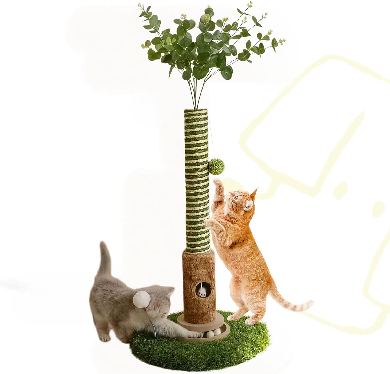 cat-scratching-post-19-69-h50cm-cat-tree-with-cat-bed-scratching-posts-for-indoor-cats-with-two-plush-balls-toy-small-cat-tree-for-kittens-cats-playing-and-relaxing-20-in-grey-cat-tree