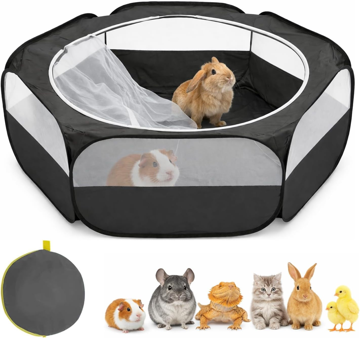 amakunft-small-animal-pop-up-playpen-with-mesh-cover-47-x-23-6-x-15-chicken-brooder-box-play-pen-indoor-outdoor-for-guinea-pigs-bunny-rabbits-ferrets-chinchillas-kittens-indoor-outdoor-water-resistant-chicken-brooder-travel-playpen-for-rabbits-ferrets-hamsters-and-kittens