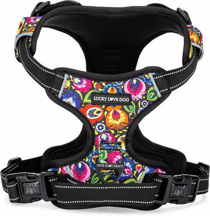 Lucky Love Dog No Pull Dog Harness, Adjustable and Easy to Walk, Cute Patterned Harness for Medium Male & Female Dogs - Blackbird, Medium7